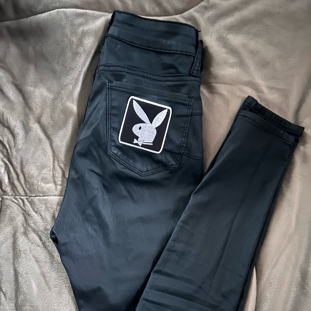 Playboy patched jeans